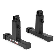 Titan Fitness Adjustable Deadlift Pulling Blocks, Olympic Barbell Jack, 1,300 LB