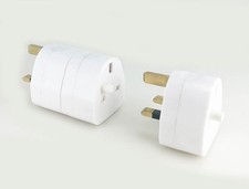 DOUBLE ADAPTER PLUG MASTER PLUG WITH AN EXTENSION SOCKET - 2 WAY PLUG & SOCKET