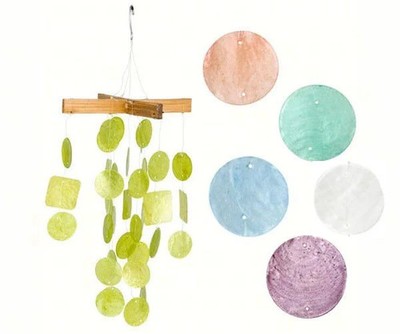 Mini Capiz Wind Chimes (6 colors available)