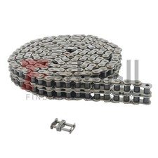  60-2 Roller Chain Double Strand 10 Feet plus Connecting Link 60-2 Roller