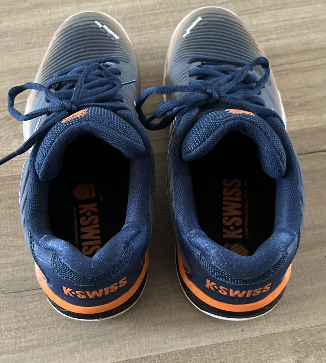 K-Swiss Hypercourt Express 2 Men's tennis shoes - Blue/Orange/Black 6613-407 S 9 View 6