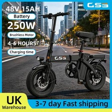 UPlee 14" Folding Electric Bike 250W 48V 15AH E-City eBike Electric Bicycle LED