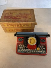 Mettype Junior Tin Plate Toy Typewriter Boxed Vintage 1950s thumbnail