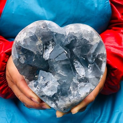 2360G Top natural blue crystal cave quartz crystal cave mineral