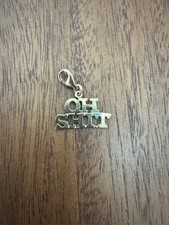 14k Yellow Gold Oh Sh!t Charm Pendant