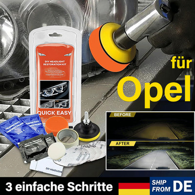 Für Opel Scheinwerfer Aufbereitungs Set Polierset für matte & blinde Reparatur