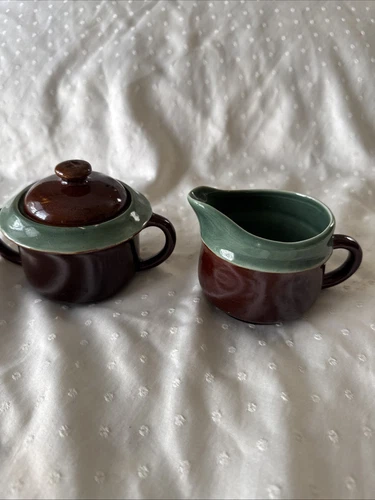john b taylor ceramics Pottery Zaneville County Fare Turquoise VTG Sugar Creamer