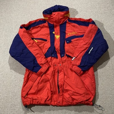 Vintage Helly Hansen Skijacke Herren XL rot Kapuze wasserdicht Skifahren 90er