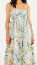 Farm RIO Long Dress with River Landscape Print Size S  NWT