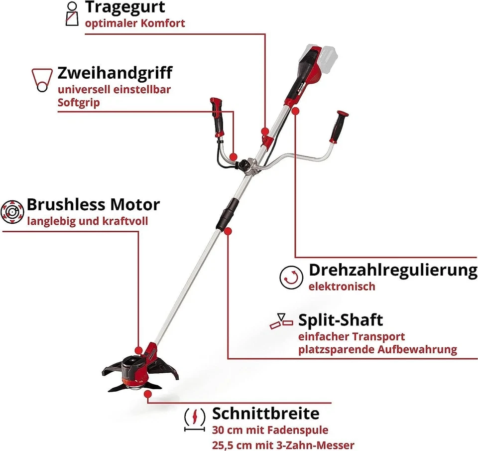 Einhell Akku-Sense Agillo 36/255 BL Power X-Change (Li-Ion, 2 x 18 V, Brushless) - Bild 3 von 4