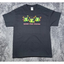 Vintage 90s Frog Graphic T-Shirt "Buddies Stick Together" Delta Magnum Large Y2K