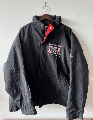 Vintage Apex One World Cup Soccer Full Zip & Button Heavy Weight Jacket Size XL