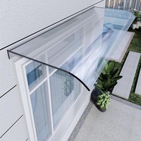 Vordach HaustüR ÜBerdachung Polycarbonat Transparent 40X290Cm Wetterschutz