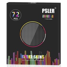 PSLER 72 PCS Spoke Skins Trim Wrap Decoration Protector 240 mm, Black