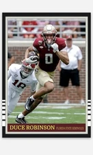 Duce Robinson   Novelty Football Card! Florida State Seminoles