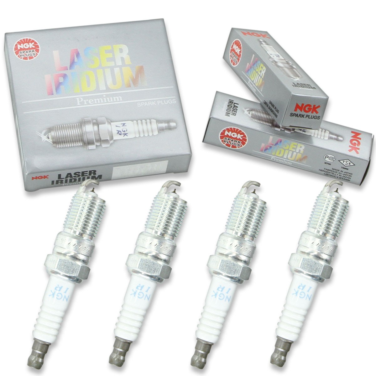 4 pc NGK 4477 ITR6F13 Laser Iridium Spark Plugs for XP104 SP492 SP433 fw