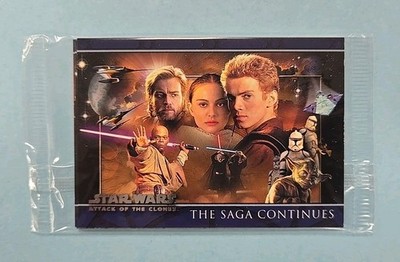 2002 Topps Star Wars Attack Of The Clones Sealed 3 Card Promo Pack P1 P2 P3