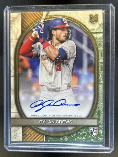 2025 Topps Museum Collection Dylan Crews Archival Auto RC Gold #/149 Nationals