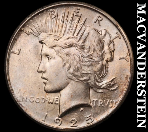1925 Silver Peace Dollar - Choice Gem Brilliant Uncirculated  Lustrous  #i7095