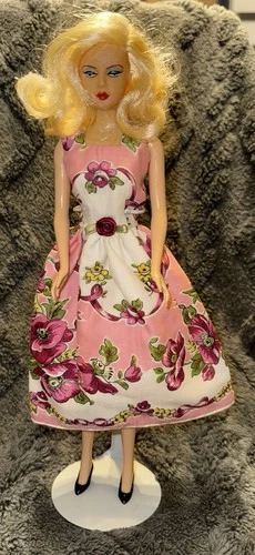 Hankie Couture Barbie Fashion Doll Pink Floral Vintage