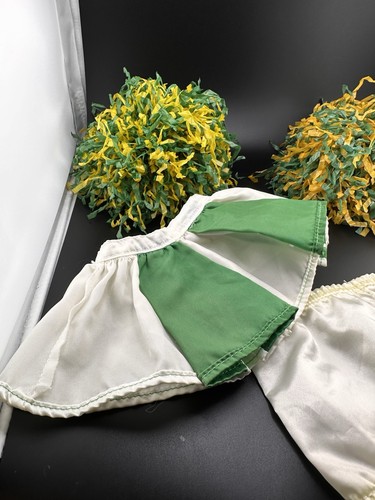 Cabbage Patch Kids Green Cheerleader Outfit 1980’s Vintage Pom Poms Skirt Bloomers - Bild 3 von 13