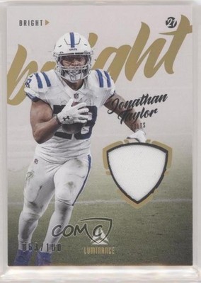 2021 Panini Luminance Bright Beginnings Relics Gold 63/100 Jonathan Taylor 0r7p