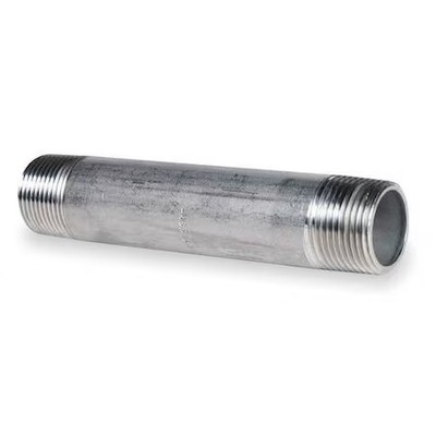 3/4'' Mnpt X 6'' Tbe Stainless Steel Pipe Nipple Sch 40, Thread Type: Npt, T6bne11