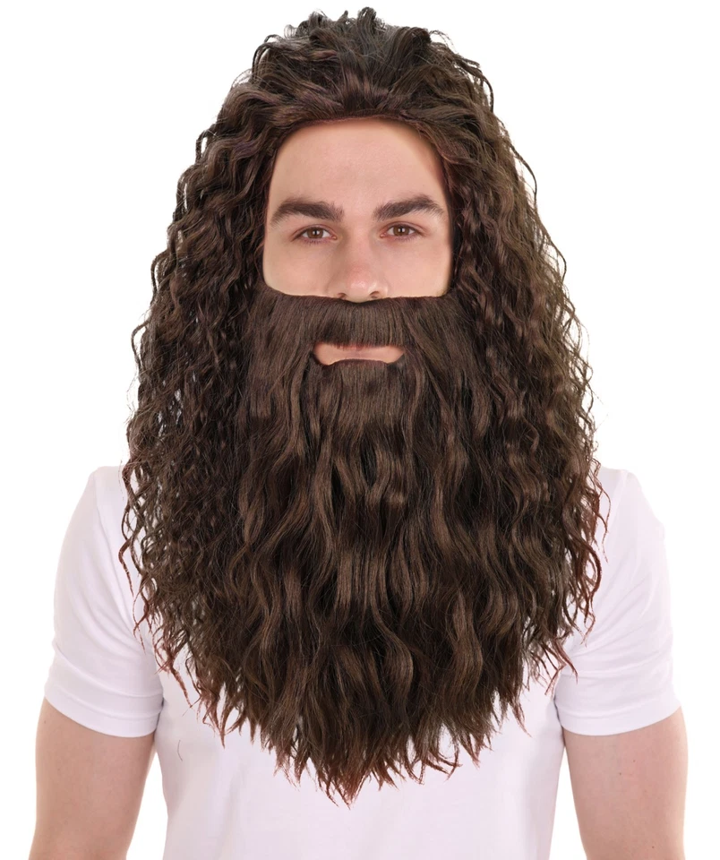 圣诞老人灰色假发和胡子套装圣诞节 | 高级透气无盖帽 — 第 4/4 张图片