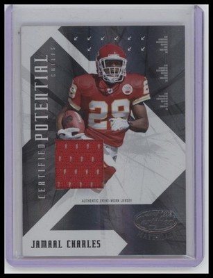 Jamaal Charles Game Worn Certified Potential Materials 2008 #CP-9 #/250