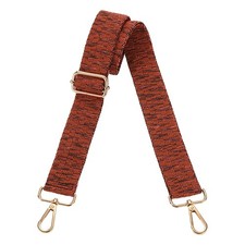 Purse Straps Replacement Crossbody with Light Gold Buckle, Dark Brown