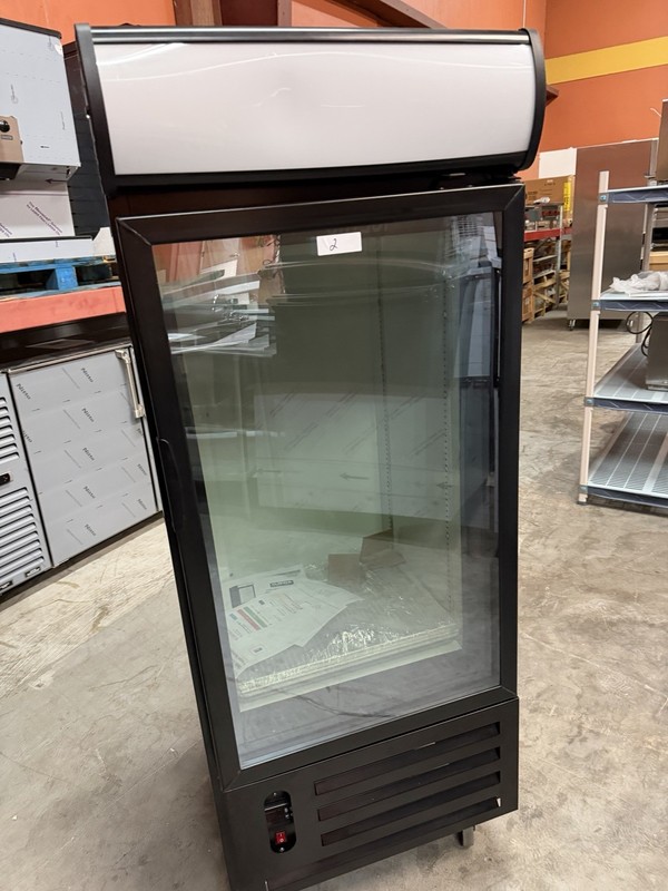 Ojeda USA FMH-12 24" 1 Glass Door Freezer Merchandiser in Black, 7.8 cu. ft.