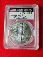 2016 THOMAS CLEVELAND SIGNED PCGS MS70 AMERICAN SILVER EAGLE  MAGNUM OPUS 30 YR