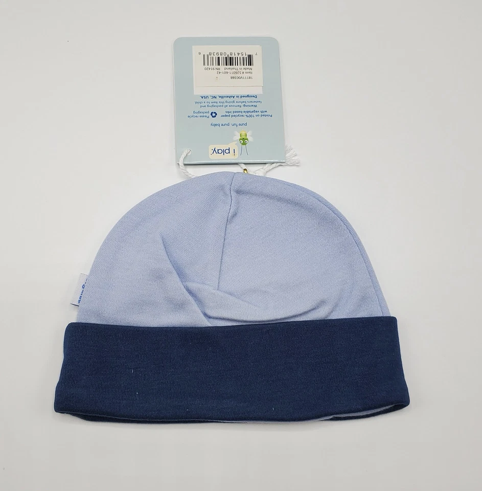 i Play Baby Boy's Organic Cotton Knit Collection Hat Size 6 Months New NWT - Image 2 of 2