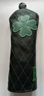 Lucky Four Leaf Clover Golf Fairway Wood Head Cover - Black - New