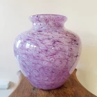 VTG Deco Steuben Glass Cluthra Vase Amethyst Lavender Signed 8" Frederick Carder