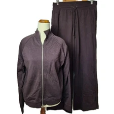 Country Road Tracksuit Set Womens Size S Full Zip Deep Purple/Brown Size M Pant