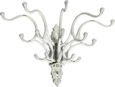 Creative Co-Op Antique Decorative Cast Iron Multi Hook Wall Hanger with 15 Hooks