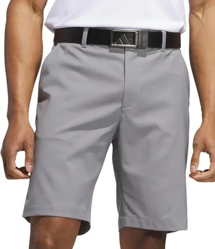 NEW Men's Adidas Size 36 Gray Flat Front Golf Shorts 9" Inseam