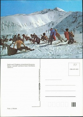 Demänovská Dolina Sedlo pod Chopkom ohraničené Krupovou, masív Ďumbiera 1987