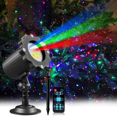 Waterproof Firefly Laser Projector Lights Outdoor,12 Effect Moving RGB Lights...