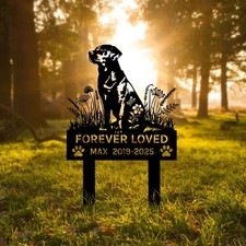Personalized Labrador Dog Memorial Stake, Metal Pet Grave Marker