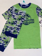 Jurassic World Pajamas Set pants long sleeve Shirt Boys Size 10 green camouflage