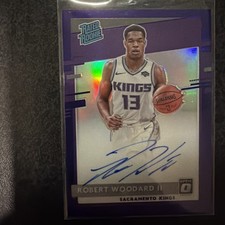 Robert Woodard II 2020-21 Donruss Optic Rated Rookie Auto Purple Kings