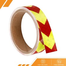 Reflective Tape, 1 Roll 10Ft x 1" Tape Arrow Fluorescence Yellow Red
