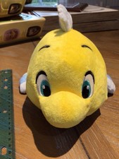 Disney Store Little Mermaid Flounder Plush Toy Stuffed Animal Collectible 11"