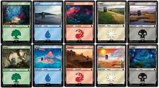 10x FULL SET Doctor Who Basic Lands- All  Arts NonFoil MTG