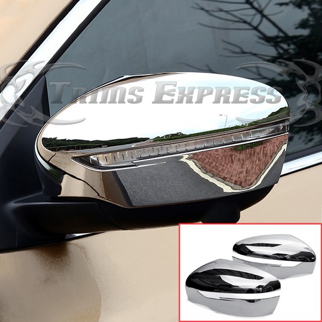 Fit 20142019 Nissan Rogue Chrome Mirror Covers 2Pc w/Signal Cutout eBay