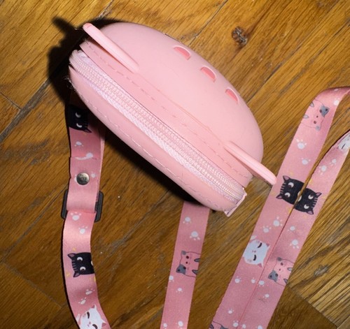 KIDS SILICONE CAT PURSE KAWAII STYLE NOVELTY BAG ZIPPER - Picture 2 of 3