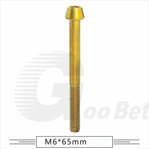 M6 x 30 35 40 45 50 55 65mm Titanium Tapered Cone Allen Head Bolts Cap Screw PVD - Picture 37 of 37