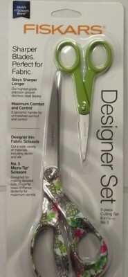 Fiskars 194802-1001 2pc Designer Scissor Set 8'' and No. 5